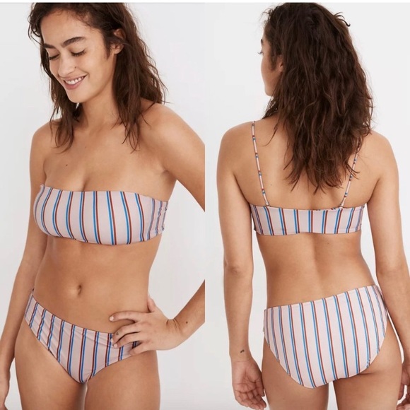 NWT Madewell Second Wave Classic Bikini Bottom Paseo Stripe Size Small - Picture 6 of 6